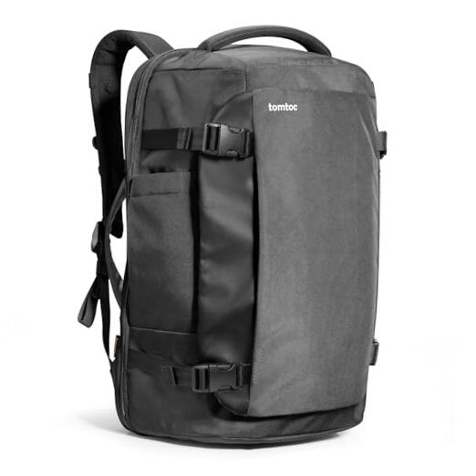 TSA-Friendly 40L Black Travel Backpack - Flight Approved Carry-On Luggage-image