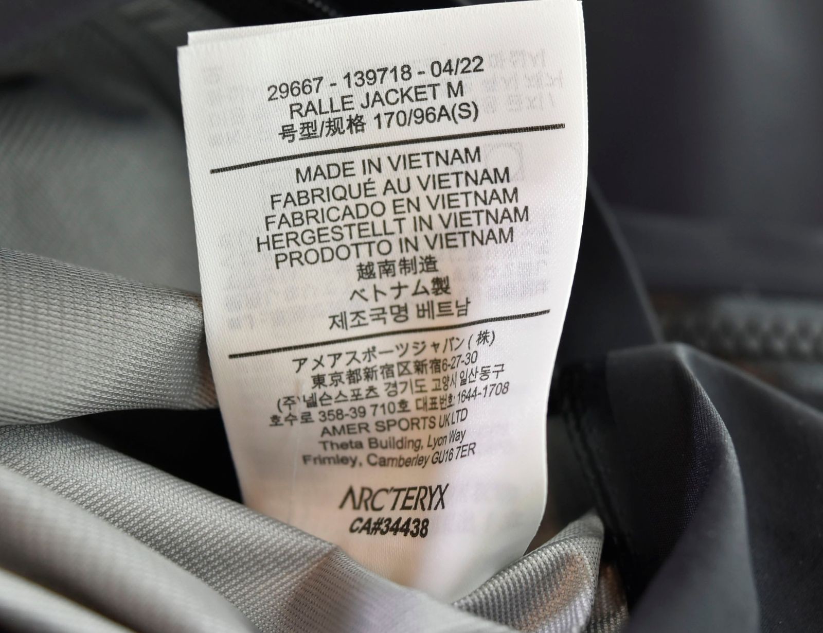 Arc'teryx Gore-Tex Ralle Jacket Black S Outdoor Waterproof Raincoat From Japan thumbnail 7
