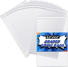 Graded Comic Book Bags - Comic Book Sleeves for CGC and CBCS Slabs, Acid-Free Ar