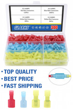 300PCS Insulated Spade Connectors Assortment, 22 16/16 14/12 10 Gauge