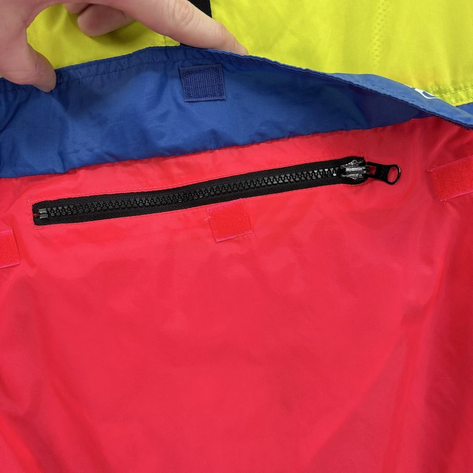 Vintage Ocean Pacific Jacket Mens Large Colorblock Anorak Windbreaker Pullover - Image 4 of 4