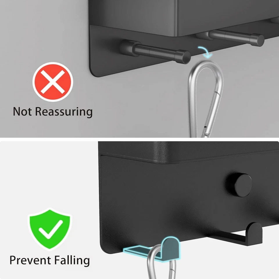 SZUGCOTD Key Holder for Wall Rustic Key and Mail Organizer 6 Key Hooks with S... - Image 4 of 4