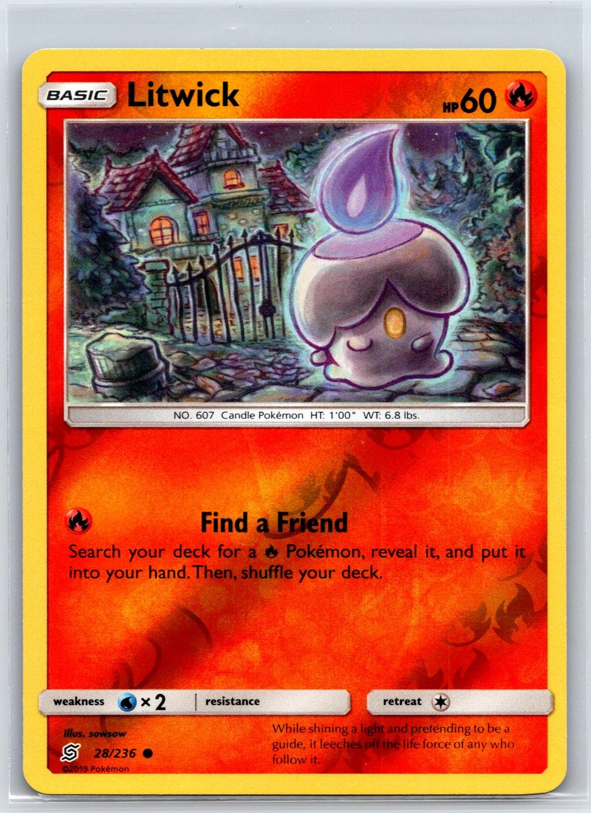Litwick 28/236 Common Unified Minds Pokemon Reverse Holo NM/M 427-33