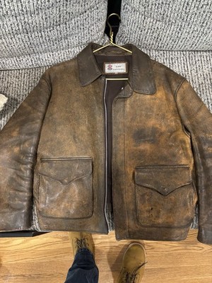 Wested Vintage Leather Indiana Jones Raiders Hero Jacket Misprint Size Large L