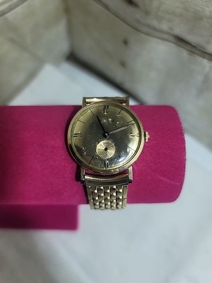 Rare Vintage 1958 Bulova Men's President Watch Mirror Dial Works Very Well ''L8''