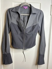 NWOT Edikted Angela Colorblock Corset Zip Top Women s Small