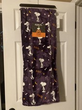  Peanuts snoopy boo purple Halloween Blanket Throw - 60x70 Berkshire