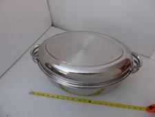 Precise Heat Roasting Pan with Rack and Lid, T304 Stainless Steel Multi-Use Oval