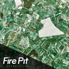 Evergreen Reflective Fire Glass 1/4" Firepit Premium 10 Pound Great for Pit... 