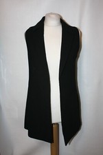 Size Xs Katherine Barclay Montreal Black Long Line Waist Coat 4742