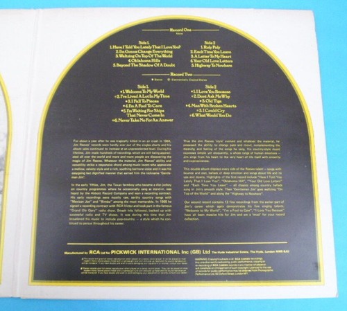 JIM REEVES LP's 12" Albums Listed All Play-Tested 12" LP Vinyl Records - Picture 52 of 130