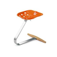Zanotta Mezzadro - sgabello Arancione - design Achille Castiglioni 1957