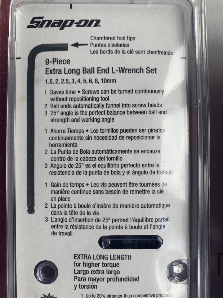 Snap-on Extra Long Fractional And Metric Hex Wrench Sets - Image 4 of 4
