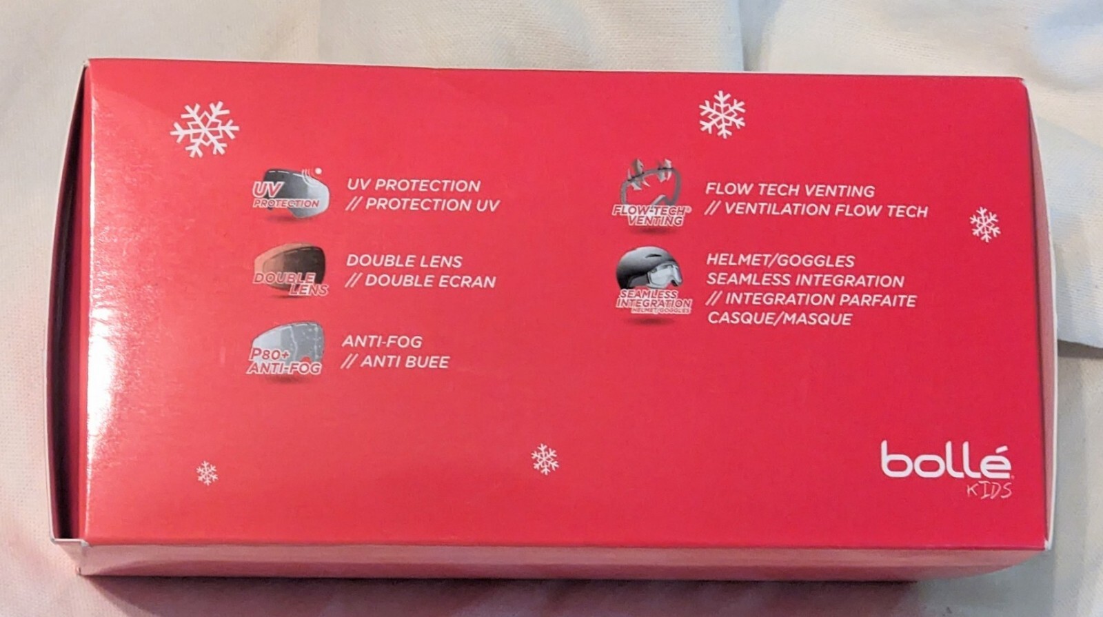 Snow Goggle Box Bolle Childrens Ski Snowboard Goggle Red Rocket New In Box Never Worn ...