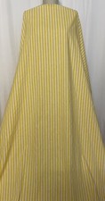 100% Cotton Mango Yellow & White Vertical Stripes Made in USA Fabric By the Yard