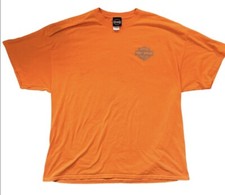Authentic Harley Davidson Shirt Orange Size XXL Gettysburg PA Made In USA