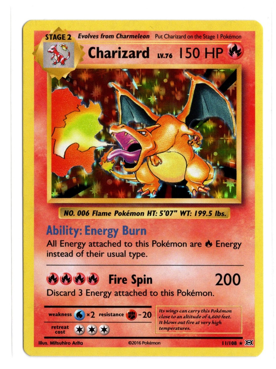 2016 Pokémon XY Evolutions Charizard 11/108 Holo | Near Mint Rare