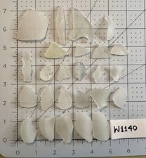 W 1140 Genuine Surf Tumbled Sea Glass/Snow-Frosted Beach Glass
