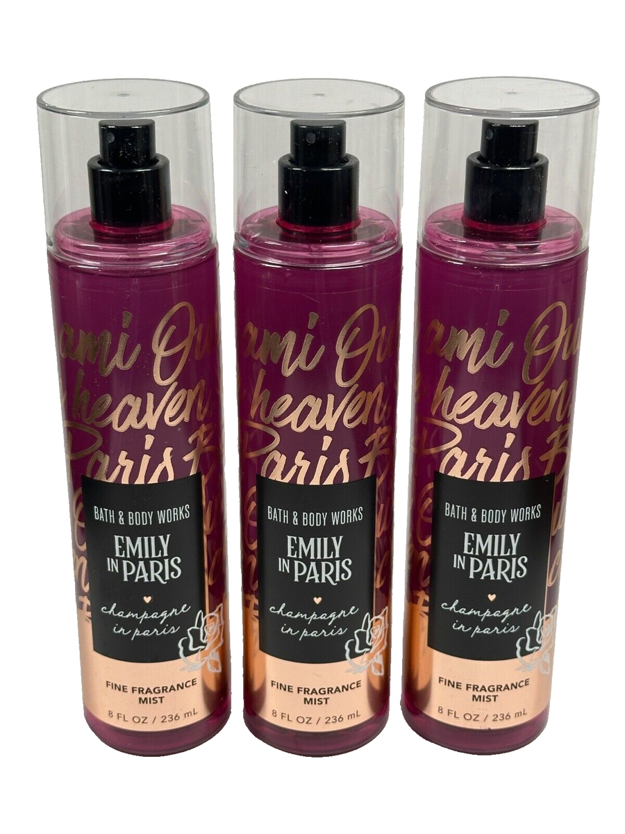 【Champagne in Paris】bath&bodyworks エミリー NEW 3 BATH & BODY WORKS EMILY CHAMPAGNE IN PARIS FRAGRANCE MIST