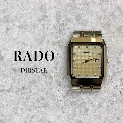 RADO Watch DIASTAR Gold Dial Scratch Proof Water Sealed Men 