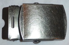 Antique Brass Finish Military Style Web Belt Buckle - Fits 1-1/4" Web Belts, NEW