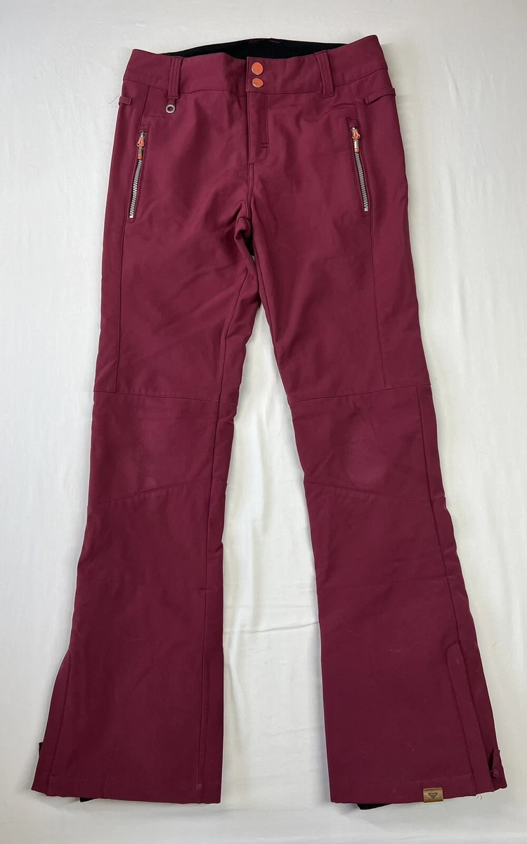 ROXY Ski and Snowboard 15K Dry Flight Technology Snow Pants M Maroon Red