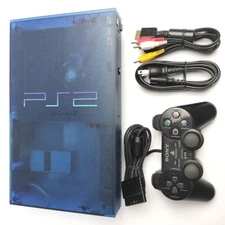 PS2 SCPH-37000 SONY PlayStation2 Ocean Blue Body Console w/ Controller