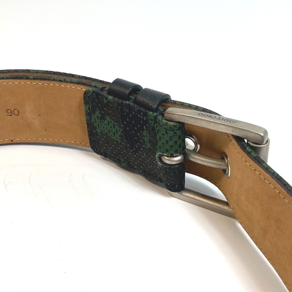 JIMMY CHOO Belt Canvas Green JIMMY CHOO Belt Canvas Green | eBay main image 4