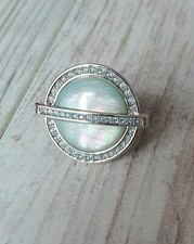 Bijoux fantaisie Pierre Lang bague déclaration pierres blanches anciens modèles