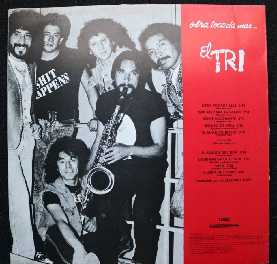El Tri - Otra Tocada Mas... 1988 WEA Vinyl Record First Pressing Alex Lora - Image 2 of 4