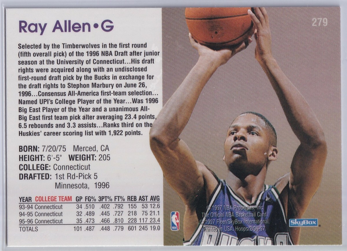 【商談中】NBA 96-97 Hoops Rookies 5枚（レイアレン他） RAY ALLEN ROOKIE CARD 1996/97 NBA Hoops | eBay
