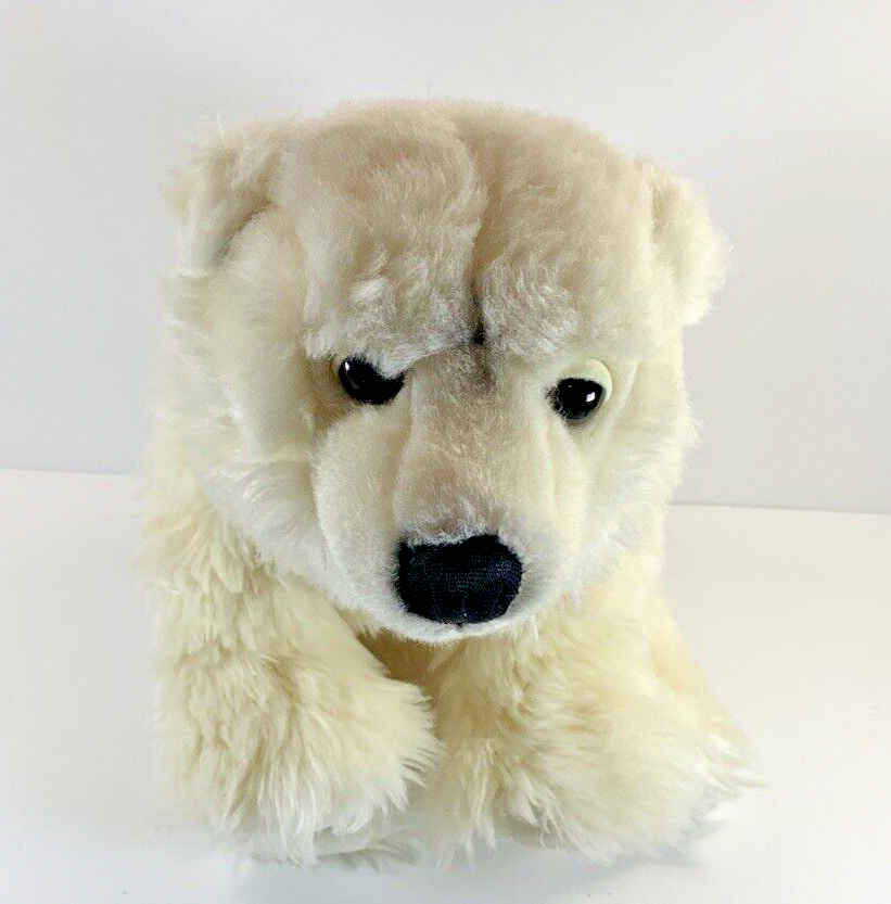 SOS Save Our Space 2003 Realistic Polar Bear Stuffed Animal Plush Toy Off  White