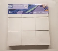 Artist s Loft - 4 Inch x 4 Inch Back-Stapled Deep Edge Canvas 9-Pack