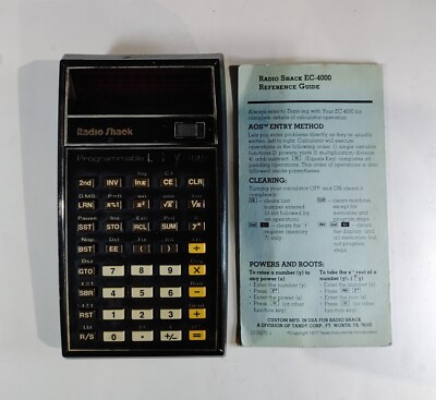 RARE - Vintage Radio Shack EC-4000 Programmable Calculator - COPY OF TEXAS TI-57