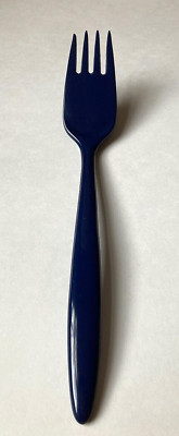 Vintage Rosti Mepal Hutzler Melamine Fork Navy Blue MCM Utensil Made in Denmark