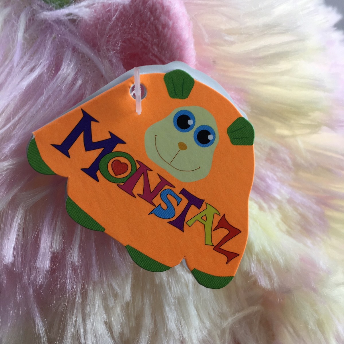 TY Monstaz - LOLA the Pink & Yellow Monster (Medium Size - 8 inch