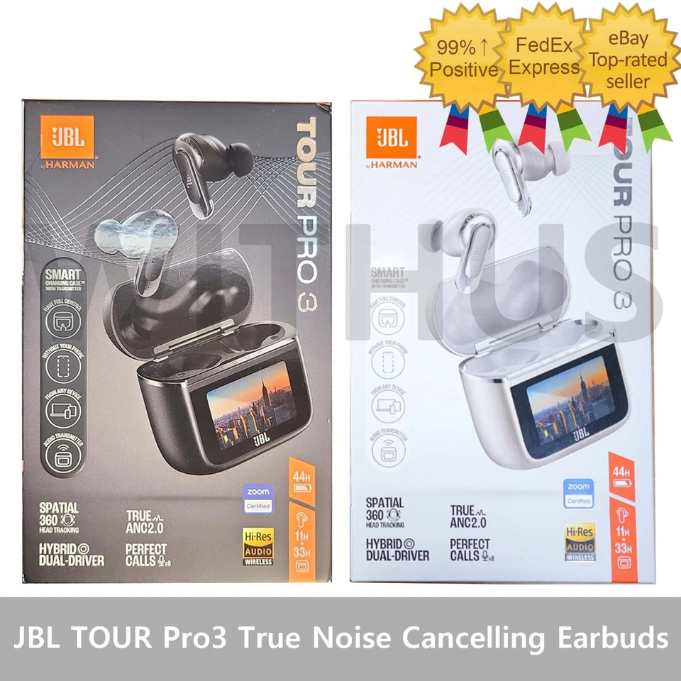 【美品】JBL Tour Pro 3 ブラック JBL Tour Pro 3 (Black) True wireless earbuds with active
