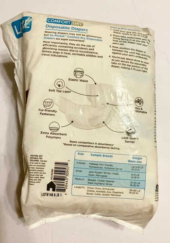 11 Pannolini Monouso SoPhersh L/XL Comfort Dry Rimanenti 4 Cani - Vestibilità Regolabile - Foto 3 di 3