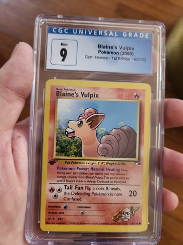 Blaine's Vulpix (1st Edition) graded CGC 9 for sale on eBay
