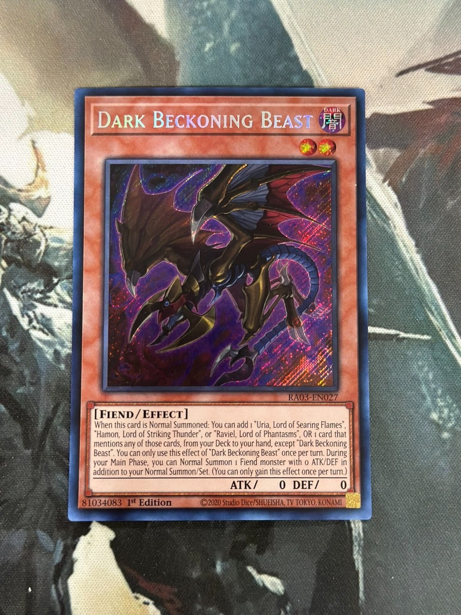 Yugioh Dark Beckoning Beast Secret Rare RA03 | eBay