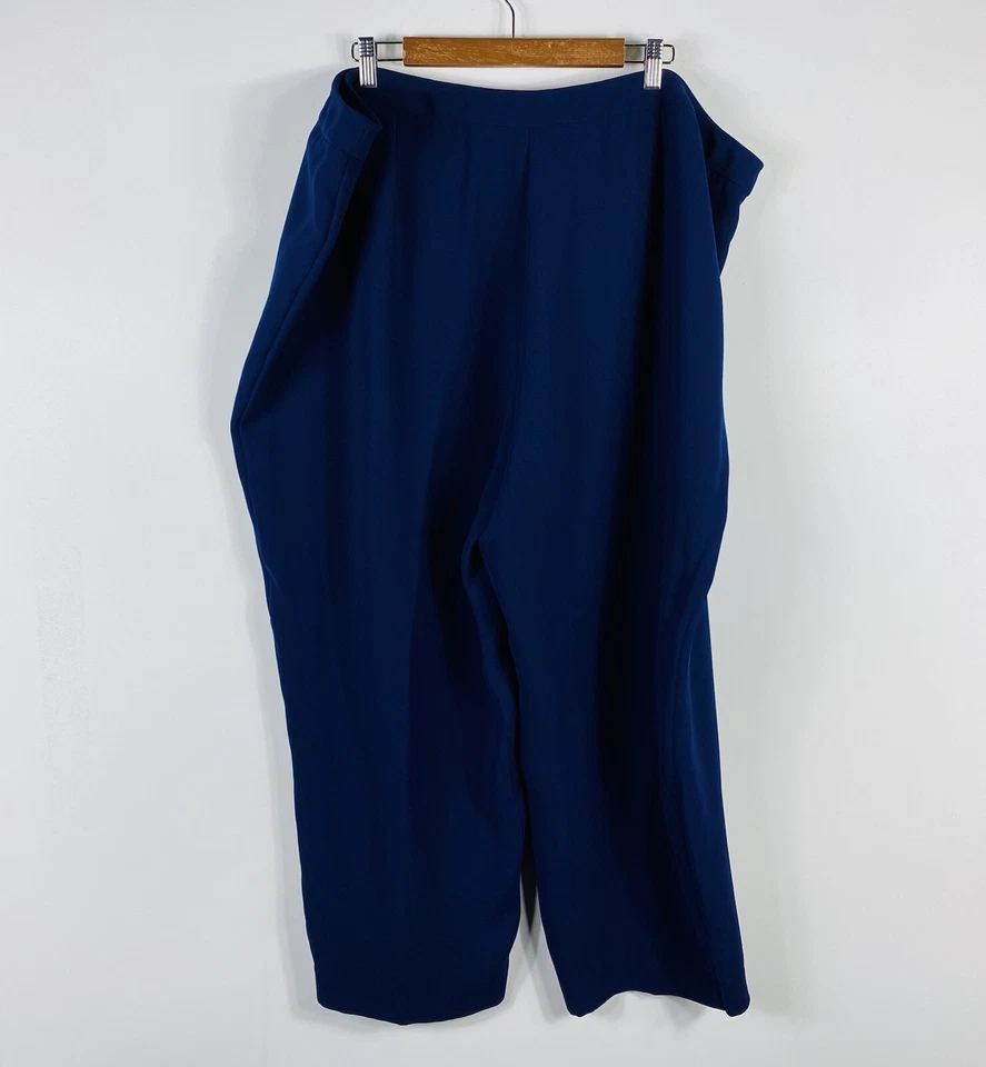 Vintage Bob Mackie Studio Plus Size 30 Pants Navy Blue - Image 2 of 4