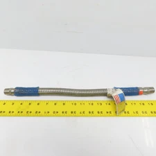 Hose Master 18" Flexible 304 Braided Stainless Steel 1/2" Hose Assembly 1/2" NPT