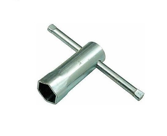 Chiave A Doppio Snodo Per Candele Auto E Moto - 21 Mm, Manico T Giallo Antiscivolo