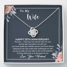 15th Anniversary Gift For Wife Necklace,15 Year Anniversary, 15th Wedding Gift