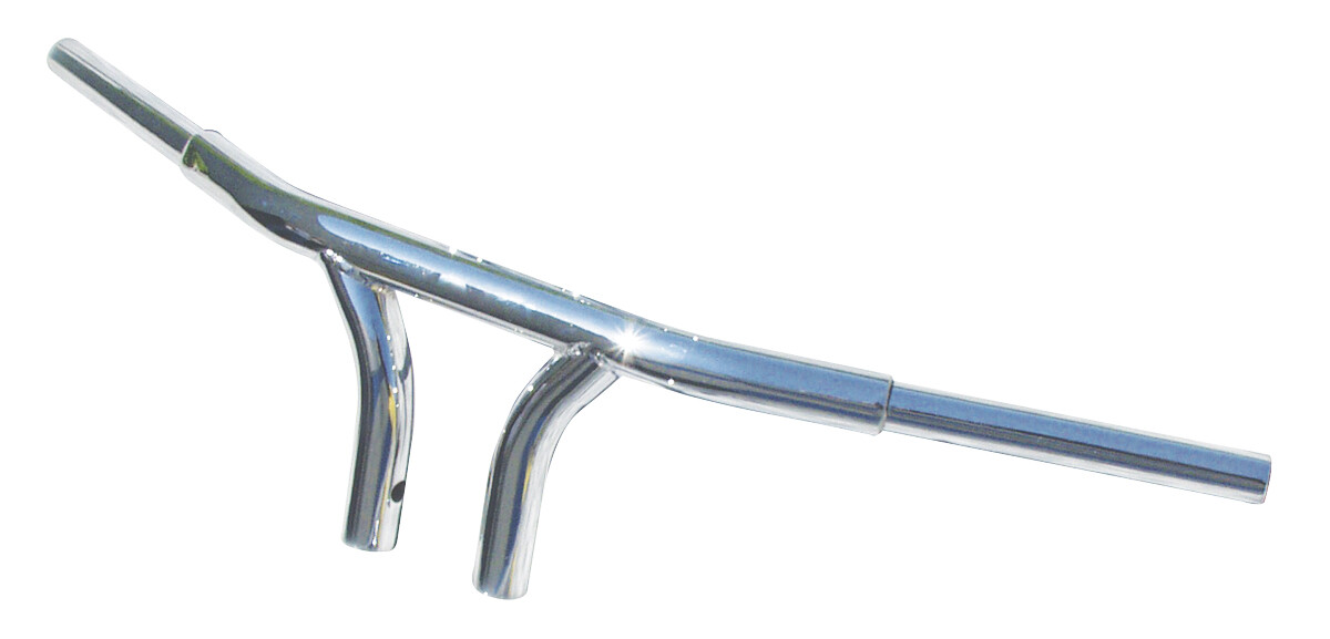Ultima 1-1/2", 4" Center Chrome Drag Y-Bar 31" Wide 8" Rise Two Bend 