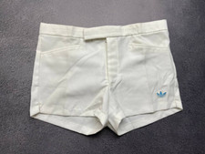 Vintage Adidas Summer White Nylon Tennis Shorts Size 52