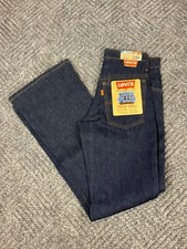 Vintage Levi  s Dura Plus Student 25x30 Bell Bottom Deadstock Orange Tab NOS