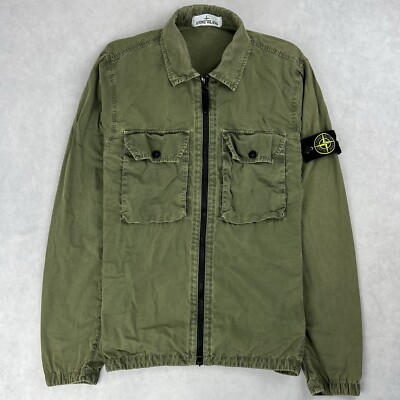 Stone Island Full Zip Overshirt Khaki Jacket Small Coat 2817 UK