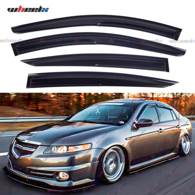 For 2009-14 Acura TL UA8 UA9 JDM Mugen Style Window Visors Sum Rain Guards Vent