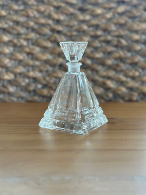 Vintage Royal Crystal Rock Lead Crystal Pyramid Perfume Bottle